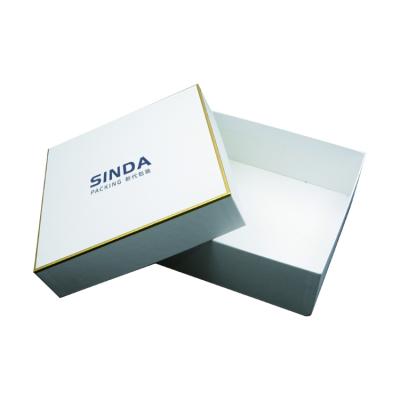 China Recycled Materials New Arrival FO Simple Elegant Folding Printing Rigid Paper Box Gift Packaging For Socks Box for sale