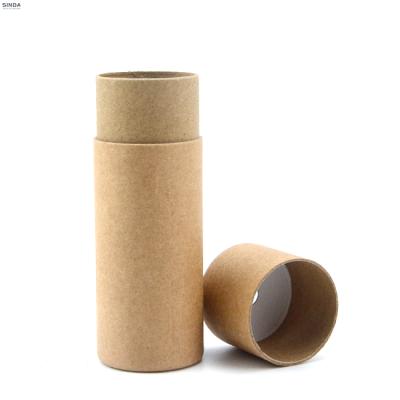 China Recycled Materials Custom Printed Round Kraft Paper Tube Packaging Wholesale For Tea Biodegradable Cardboard Paper Tube for sale