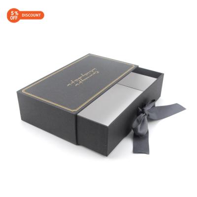 China Recycled Materials Luxury Recycled Custom Logo Printing Sliding Drawer Packaging Box for sale