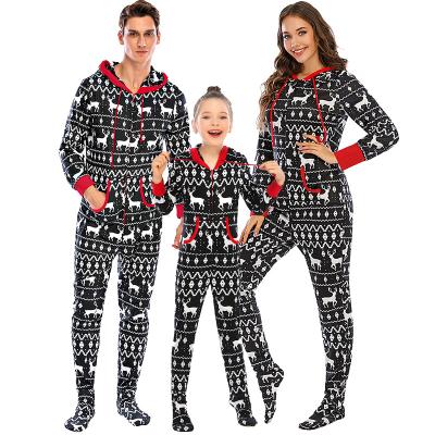 China Manufacturer Custom Cotton Men's Breathable Women Two Pieces Pants Set Matching Family Print Christmas Pajamas Breathable Pajamas for sale