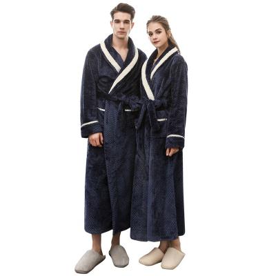 China Breathable Autumn And Winter Robes Couples Home Wear Pajamas Sleepwear Keep Warm Nightgown Women And Men Bathrobe for sale