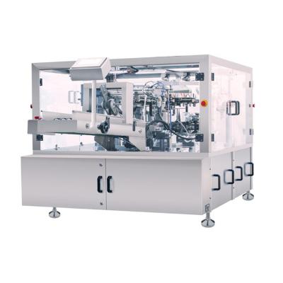 China Food rotary packaging machine, for premade pouches for sale