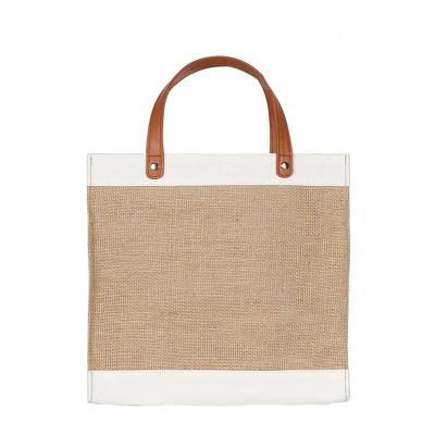 China High Quality Jute Handbag Bread Burlap Selling Lunch Sale Environmental Protection Common Leather, Portable Bag for sale