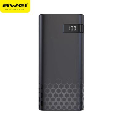 China LED Display Awei P111K Mobile Power Bank 20000Mah Usb C Input Output Power Banks With Led Display Factory New 2023 Powerbank 20000 Mah for sale