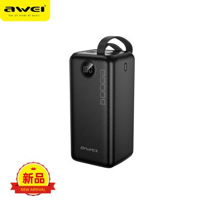 China Quick Charge Support Awei Outdoors Power Bank 50000Mah P36K 5V/2A Type-C Energy Storage Battery Ce/Fcc/Rohs Portable Power Station Powerbank 50000Mah for sale