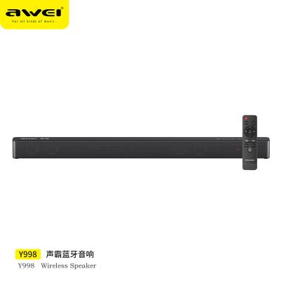 China Play Video Awei Sound Bar With Subwoofer Blue Tooth 5.0 Speaker Y998 2023 New 80W Bt5.0 Audio Sound Equipment Professional Music Speakers for sale