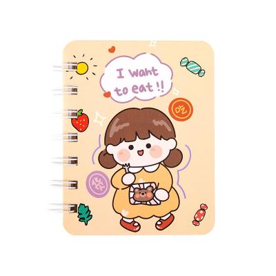 China Mini Creative cartoon A7 Rollover Coil This Student Stationery Mini Notepad Wholesale portable office notebook for sale