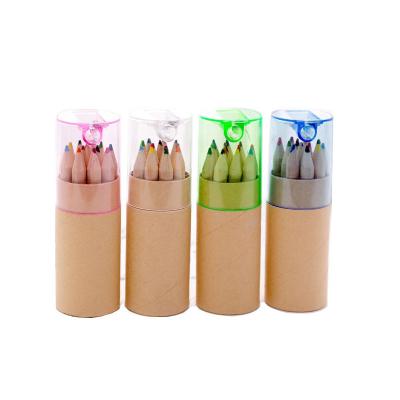 China Wood Creative mini canister Color Pencil 12-color student paint paint lead set for sale