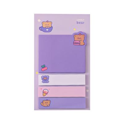 China Self-Adhesive Custom Colorful Sticky Notes Strong Adhesive Bright Colors Self-Stick Memo Pads Sets Bookmark for School Office for sale