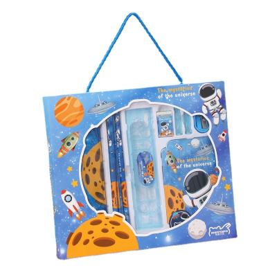 China Cartoon Cute Cartoon animal Children learning stationery set Pencil pencil case eraser gift box Student gift Small gift for sale