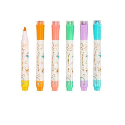 China Plastic Seal fluorescent pen set diy Small gift office supplies hook line Pen crayons for graffiti supply factory wholesale for sale