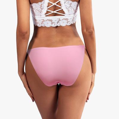 China New popular antibacterial skin-friendly low waist nylon elastic women's briefs and soft one piece kulot traceless panties for sale