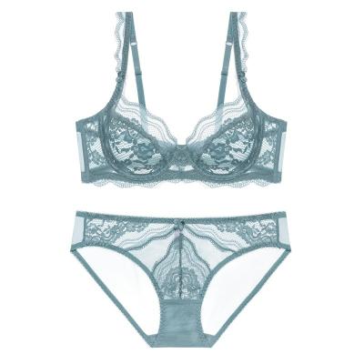 China Factory direct sales QUICK DRY wire free bra women lace up ladies sexy lace bra sets bra panty set wholesale for sale