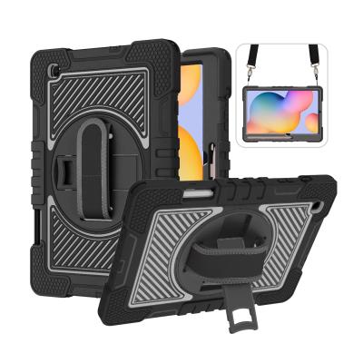 China Rugged Shockproof With Pencil Holder Rotatable Heavy Duty Military Grade Tablet Case For Samsung Galaxy Tab S6 Lite Sides Full Cover for sale