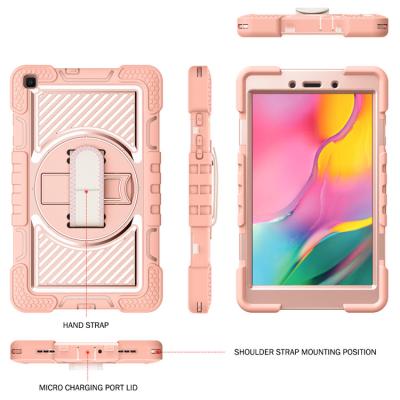 China Three Layer Rugged Shockproof Rugged Tablet Case Heavy Duty Soft Silicone Tablet Case For Samsung Tab 8.0 One Cover Case for sale