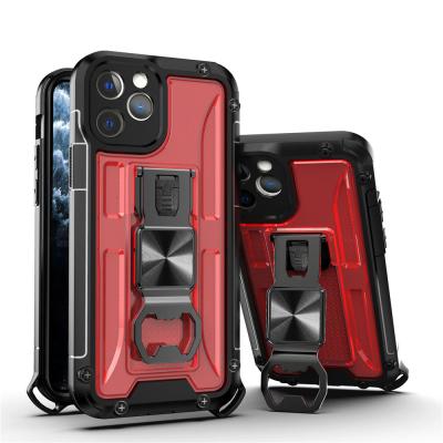 China Anti-drop Full-body Hybrid Military Shockproof Car Magnetic Beer Opener Case For iPhone Xr Phone Hard Cases With Stand for sale