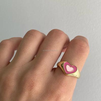 China No Fade Heart Shape Rings Ring Lover Valentine's Day Gift for Women 925 Silver Girls for sale