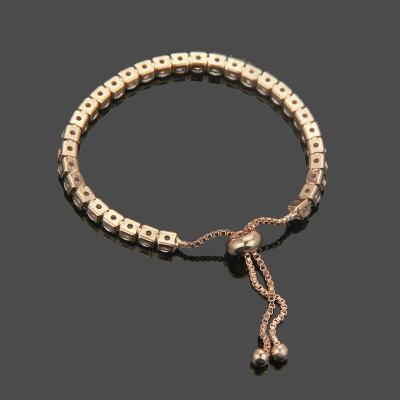 China No Fade Valentine Day Women Man Gold Plated Cheap Gift Tennis Bracelet Bangles Buyer for sale