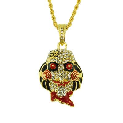 China Wholesale Cheap Cuban Popular Necklace Men's Brass Chain Ice-out Gold Plated Hiphop Jewelry Cuban Link Chain for sale