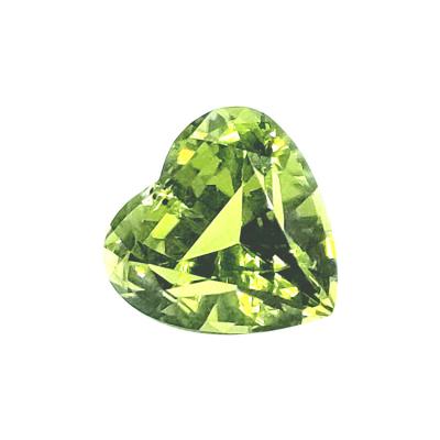 China Cost-effective Hot Selling Natural Inlay Hearts Jewelry High Popular Stone Gemstone Beads In Common Natural Peridot Stone for sale