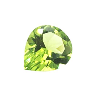 China Jewelry Inlay Factory Directly Supply Favorable Price Pear Cut Natural Gemstone Beads Jewelry Natural Peridot Stone for sale