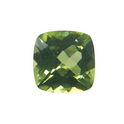 China Jewelry Making Stone High Guality 6x6mm Cushion Cut Natural Tasty Peridot Loose Gemstone For Jewelry Making for sale