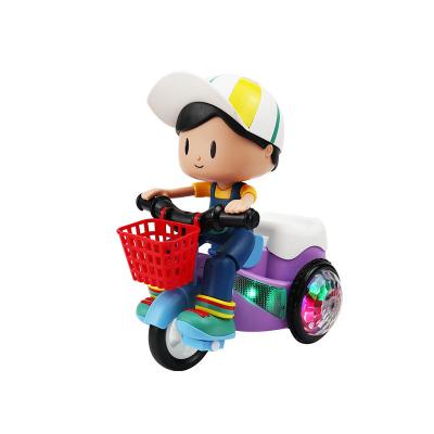 China Hot sale light and music electric tricycles kids toys with light and music 360 degree rotation stunt tricycles for sale