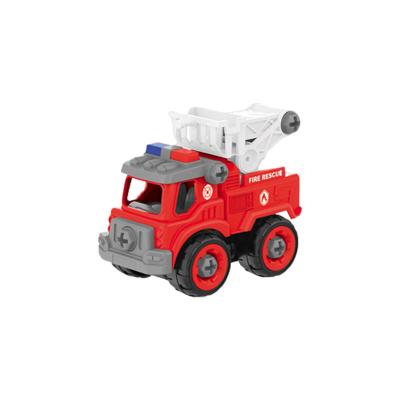 China New Children's Plastic Simulated Toy Cars Fire Truck Toy Most Popular Disassembly Fire Truck Toys for sale