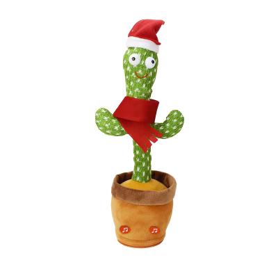 China Popular Rechargeable Plush Stuffed Funny Talking Cactus Toy Happiny Plush From Toy Gifts Shaking Cactus Plush Toy for sale