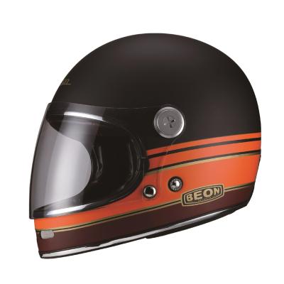 China Retro Style Classic Helmet Full Face Motorcycle Fiberglass Vintage Bar Moto for sale