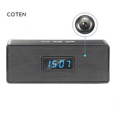 China Mini Function 1080P WIFI Speaker Table Desktop Hidden Camera Clock Recording Wireless WIFI Spy Hidden Camera for sale