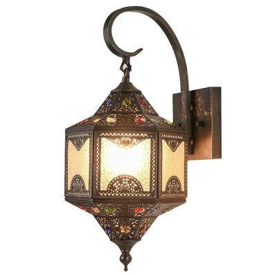 China Waterproof Decorative Black Copper Wall Light With 80 Lamp Luminous Flux for sale