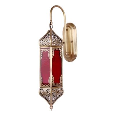 China Hollow Design Luxury Vintage Copper Wall Light With E27 Bulb Base for sale