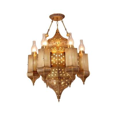 China Gold Vintage Living Room Chandelier For Hotel In Pure Copper for sale