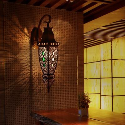 China LED Waterproof Black Vintage Copper Wall Light Arab Muslim Style for sale