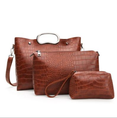 China 2021 Fashionable Luxury Ladies Handbags Vintage Body Bag Women's Cross Handbags Set With 3 PCS Hot Sale for sale