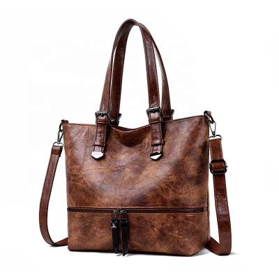 China 2021 fashion high quality ladies shoulder bag large capacity tote luxury set handbag for women factory bags retro for sale