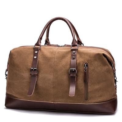 China 2022 Vintage Large Capacity Multi-pocket Canvas Bag Casual Duffel Bag For Travel Weekender Outdoor Traveling Or Sports Vintage Leather for sale