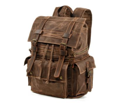 China Large Capacity Waterproof Leather Teenage Backpack Traveling Waterproof Backpack For Men's European Fashion Hot Sale 2022 for sale