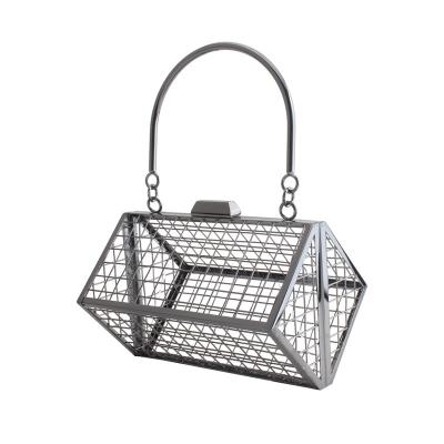 China 2022 Fashion Cavity News Designer Totes Evening Bag Women Luxury Metal Cages Combine Wedding Party Clutch Handbag for sale