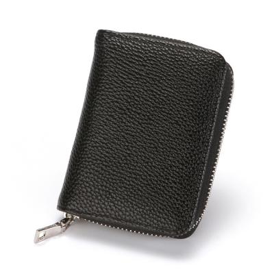 China Wholesale Genuine Leather Card Slots Men Wallets Women Clips Small Card Holder Wallet ZFNHF042 for sale