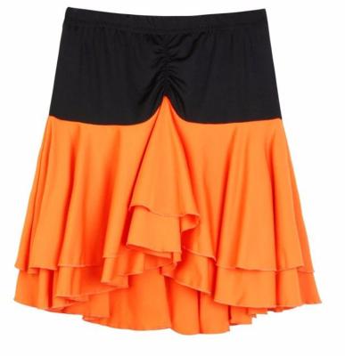 China Milk silk fabric dance skirt anti-shrink adult performance square dance latin skirt. for sale