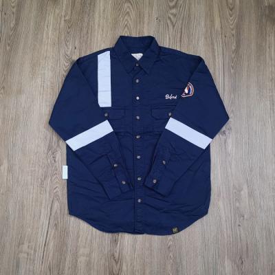 China Navy Blue 2022 Labor Reflective Shirt Cotton Safety Men's Uniform for sale