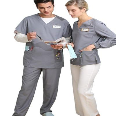 China Dentists Dentists Nurses Silk Coveralls Hand Scrubs Hand Scrubs Short Sleeve Suits for sale