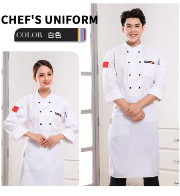 China restaurant & Wholesale Custom OEM Winter Bar Hotel Uniforms Black Long Sleeve Chef Jacket for sale