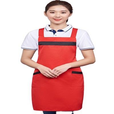 China Silk apron custom logo printing milk tea coffee apron wear-resistant baking clothing for men and women for sale