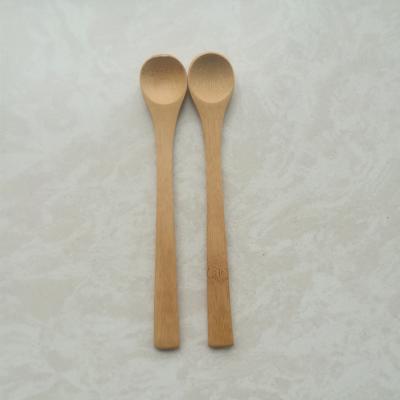 China Viable Wholesale Price 19cm Hot Selling Bamboo Wooden Spoon Accepting Laser Engraving Logo for sale