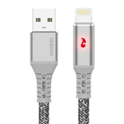 China Wholesale Custom Data DUDAO Logo Nylon Braided Android Phone Auto Power Off Cable Fast Charging Type 1M 3A USB C Cable for sale