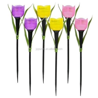 China Outdoor Used Solar Garden Plastic Tulip Light for sale