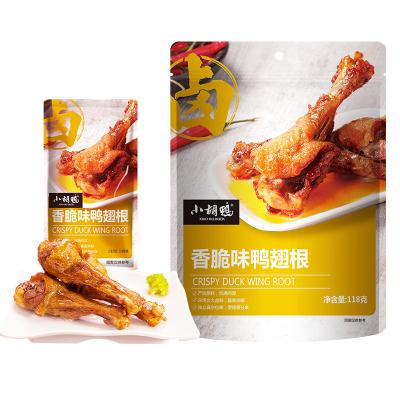 China Wholesale China Normal Food Dried Snacks 118g Vacuum Packed Xiao Hu Duck Meat Crispy Legs for sale